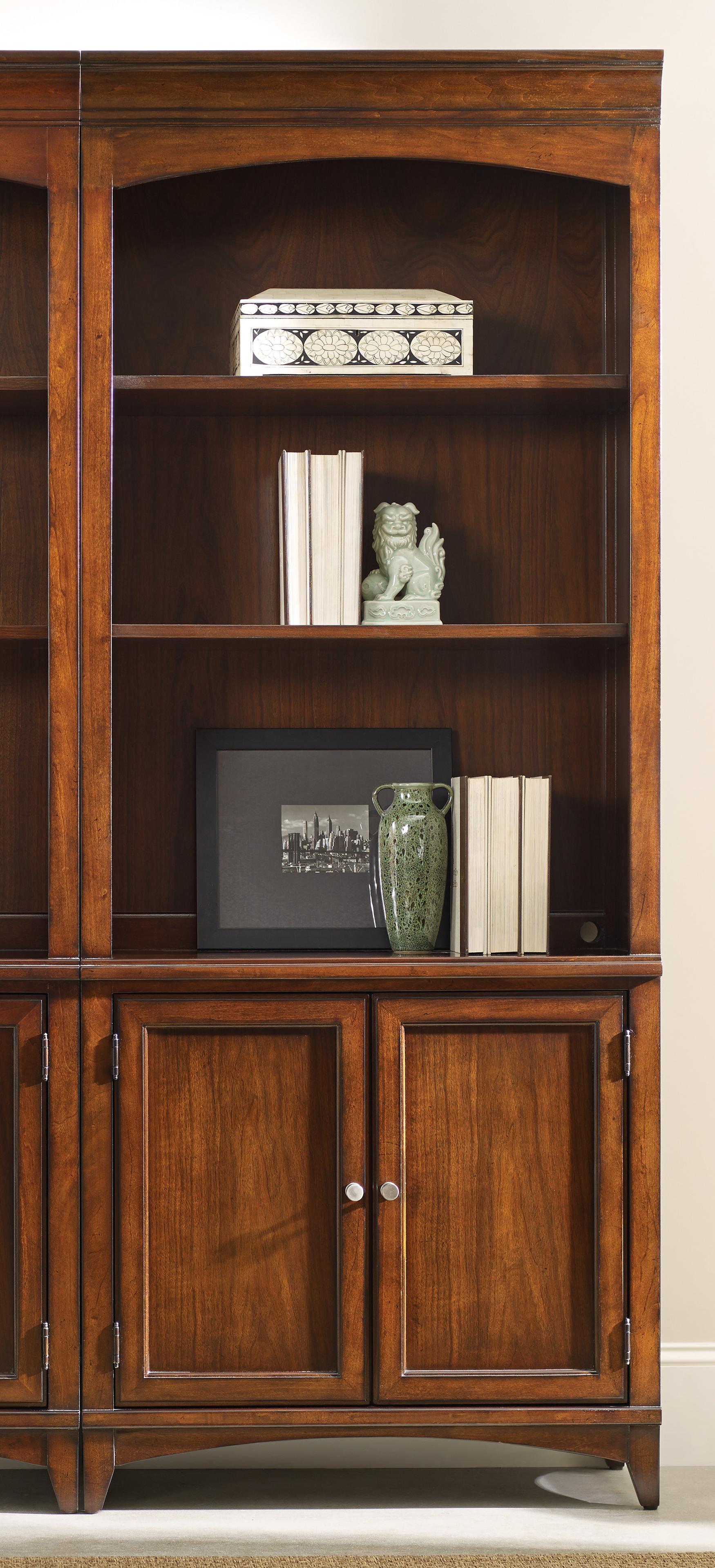 Hooker Furniture Latitude Walnut Transitional Bunching Bookcase